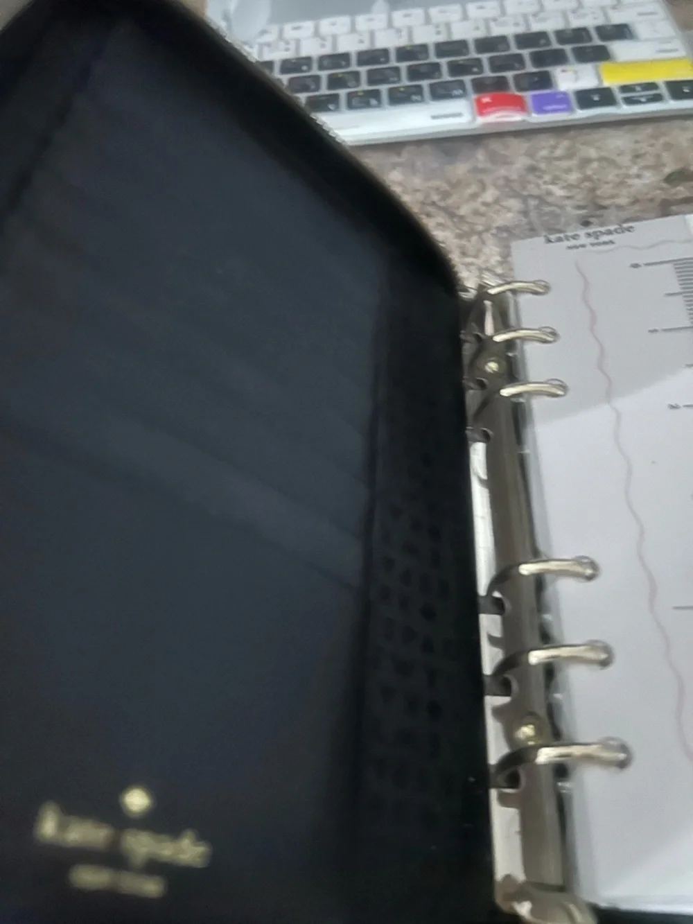 kate spade Black Leather Home Office Planner - Picture 2 of 5